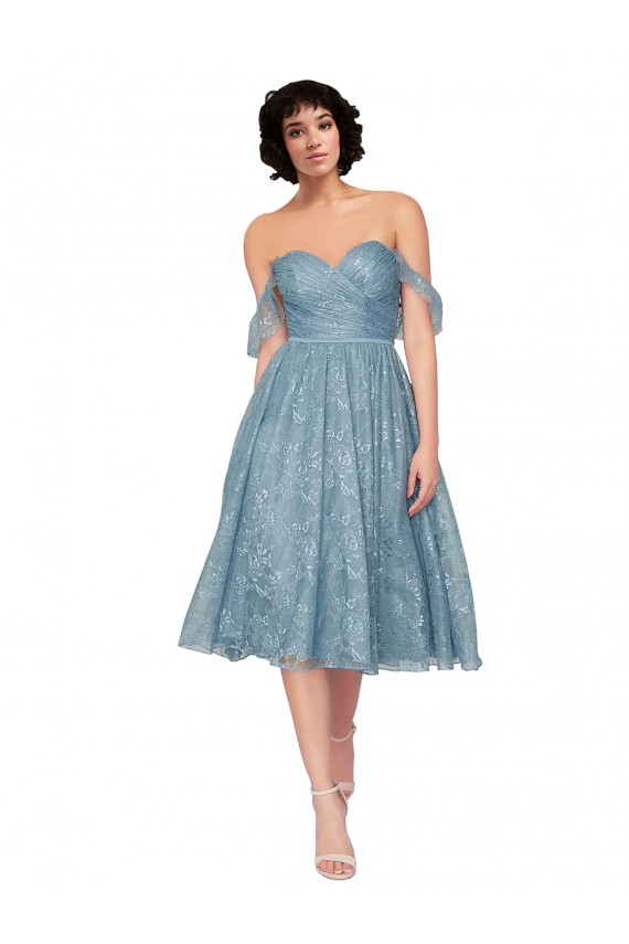 Keyhole Back A-Line Sweetheart Knee Length Bridesmaid Dress York