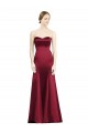 Burgundy Mermaid Sweetheart Sleeveless Long Bridesmaid Dress York