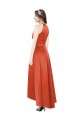 Spice Red A-Line Halter Neck High Low Bridesmaid Dress York