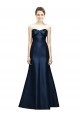 Dark Navy Mermaid Strapless Long Bridesmaid Dress York