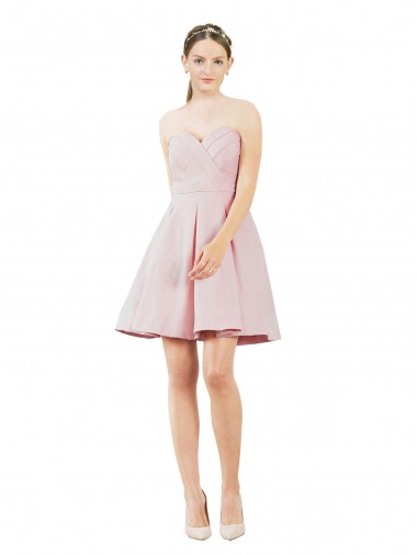 Pink A-Line Sweetheart Knee Length Evening Gown / Bridesmaid Dress York