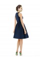 Dark Navy A-Line Halter Neck Cocktail Length Bridesmaid Dress York
