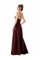 Burgundy Gold A-Line Halter Neck Long Prom Dress / Bridesmaid Dress York