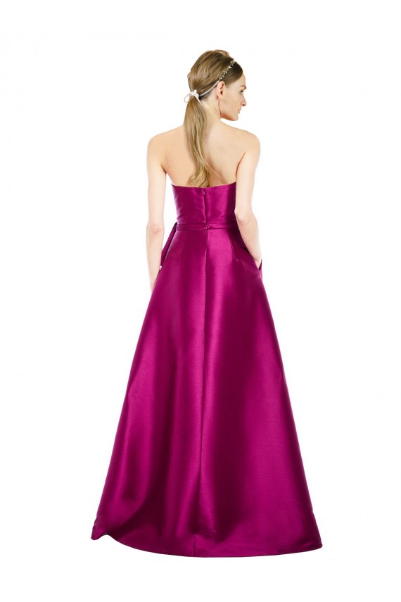 Merlot A-Line V-Neck Long Prom Dress / Bridesmaid Dress York