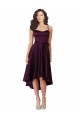 Open Back Grape A-Line Scoop Neck Neck Short High Low Prom Dress / Bridesmaid Dress York