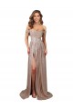 Champagne A-Line Strapless Long Formal Evening Gown / Prom Dress / Bridesmaid Dress York
