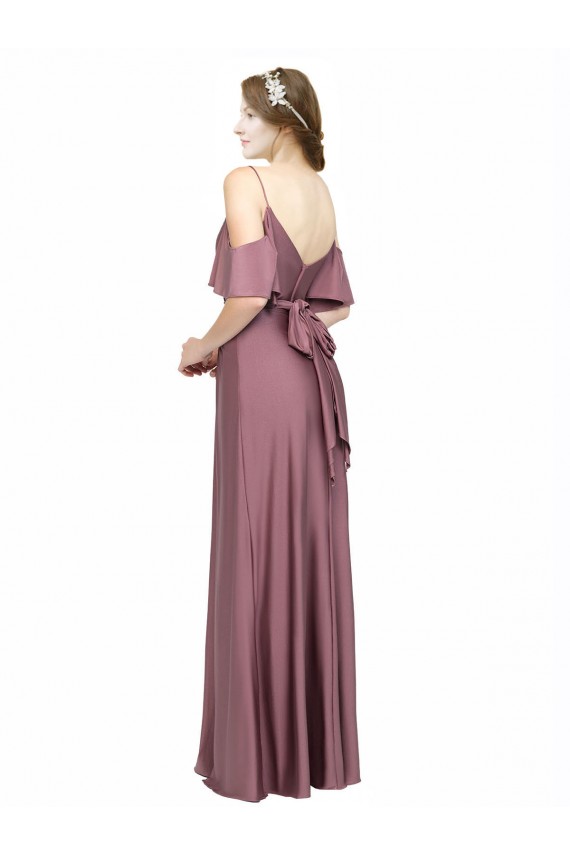 Low Back Sheath Off the Shoulder Long Formal Evening Gown / Prom Dress / Bridesmaid Dress York
