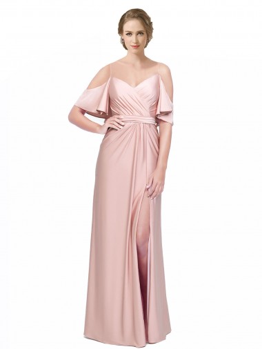 Low Back Sheath Off the Shoulder Long Formal Evening Gown / Prom Dress / Bridesmaid Dress York