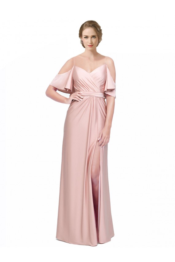 Low Back Sheath Off the Shoulder Long Formal Evening Gown / Prom Dress / Bridesmaid Dress York