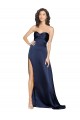 Low Back Sapphire A-Line High Neck Long Formal Evening Gown / Prom Dress / Bridesmaid Dress York