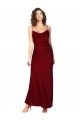 Low Back Burgundy Sheath Cowl Neck Long Black Tie Evening Gown / Prom Dress / Bridesmaid Dress York
