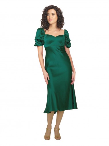 Low Back Hunter A-Line Sweetheart Midi Length Formal Evening Gown / Prom Dress / Bridesmaid Dress York