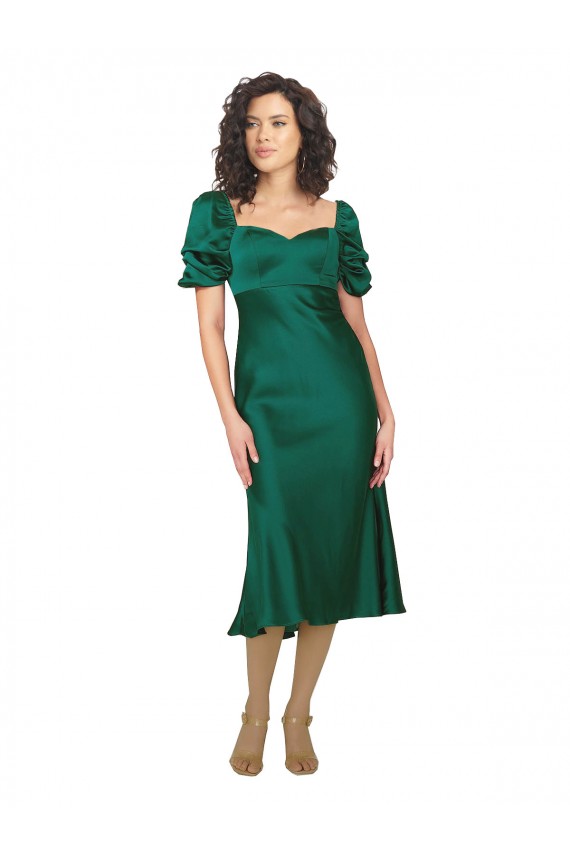 Low Back Hunter A-Line Sweetheart Midi Length Formal Evening Gown / Prom Dress / Bridesmaid Dress York