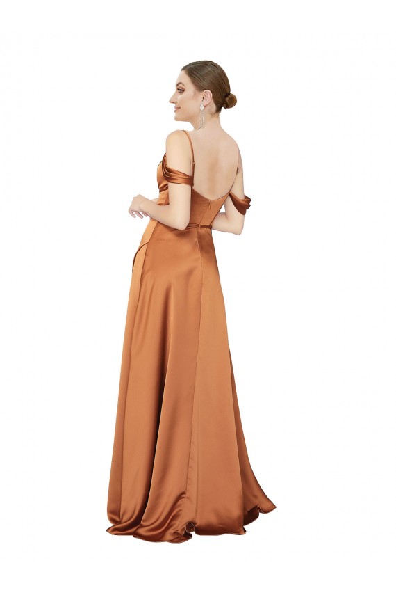 Low Back Orange A-Line Sweetheart Long Formal Evening Gown / Prom Dress / Bridesmaid Dress York