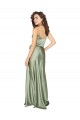 V-Back Smoke Green A-Line V-Neck Long Formal Evening Gown / Bridesmaid Dress York
