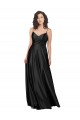 Low Back Black A-Line V-Neck Long Formal Dress / Bridesmaid Dress York
