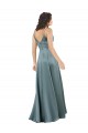 V-Back Black A-Line V-Neck Long Formal Evening Gown / Prom Dress / Bridesmaid Dress York