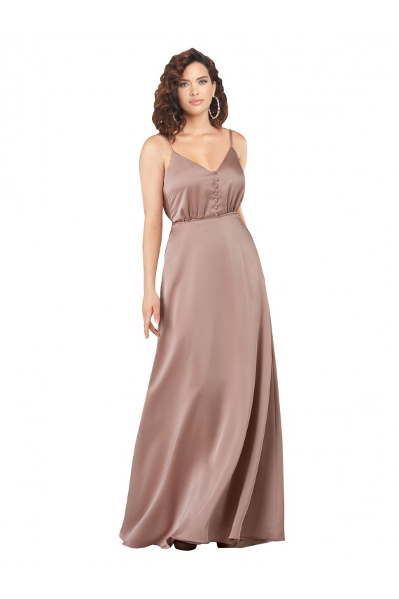 Dusty Pink A-Line Sweetheart Long Formal Evening Gown / Bridesmaid Dress York