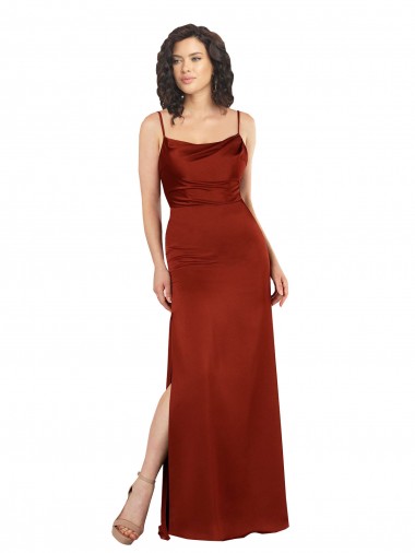 Low Back Red A-Line Square Neck Long Formal Evening Gown / Prom Dress / Bridesmaid Dress York