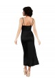 Black A-Line Cowl Neck Tea Length Formal Evening Gown / Prom Dress / Bridesmaid Dress York