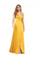 Open Back A-Line V-Neck Sleeveless Long Formal Dress / Bridesmaid Dress York