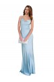 Open Back Light Sky Blue Sheath Cowl Neck Long Formal Evening Gown / Prom Dress / Bridesmaid Dress York