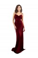 Open Back Burgundy Sheath Cowl Neck Long Formal Evening Gown / Prom Dress / Bridesmaid Dress York