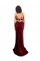 Open Back Burgundy Sheath Cowl Neck Long Formal Evening Gown / Prom Dress / Bridesmaid Dress York