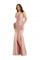 Dusty Pink Mermaid V-Neck Long Formal Plus Size Evening Gown / Prom Dress / Bridesmaid Dress York