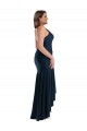 Dark Navy Mermaid Spaghetti Straps Long High Low Plus Size Evening Gown / Prom Dress / Bridesmaid Dress York