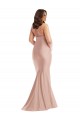 Open Back Dusty Pink Mermaid Halter Neck Long Formal Plus Size Evening Gown / Prom Dress / Bridesmaid Dress York