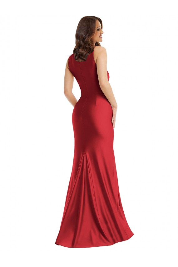 Red Mermaid Square Neck Long Formal Plus Size Evening Gown / Prom Dress / Bridesmaid Dress York