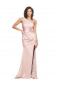 Low Back Pink Sheath One Shoulder Long Formal Evening Gown / Prom Dress / Bridesmaid Dress York