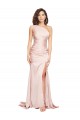 Pink Sheath One Shoulder Long Black Tie Evening Dress / Prom Dress / Bridesmaid Dress York