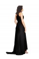 Black A-Line One Shoulder Long Black Tie Evening Gown / Prom Dress / Bridesmaid Dress York