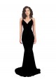 Open Back Black Mermaid V-Neck Long Formal Evening Gown / Prom Dress / Bridesmaid Dress York