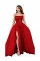 Open Back Red A-Line Square Neck Long Semi Formal Evening Dress / Prom Dress / Bridesmaid Dress York