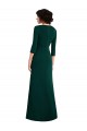 V-Back Dark Green Trumpet V-Neck Long Sleeves Long Formal Evening Gown / Prom Dress / Bridesmaid Dress York