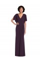 Grape Sheath V-Neck Long Formal Evening Gown / Prom Dress / Bridesmaid Dress York