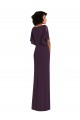 Grape Sheath V-Neck Long Formal Evening Gown / Prom Dress / Bridesmaid Dress York