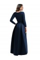 Dark Navy Ball Gown V-Neck Long High Low Plus Size Evening Gown / Prom Dress / Bridesmaid Dress York
