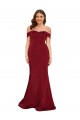 Burgundy Mermaid Off the Shoulder Long Formal Plus Size Evening Gown / Prom Dress / Bridesmaid Dress York
