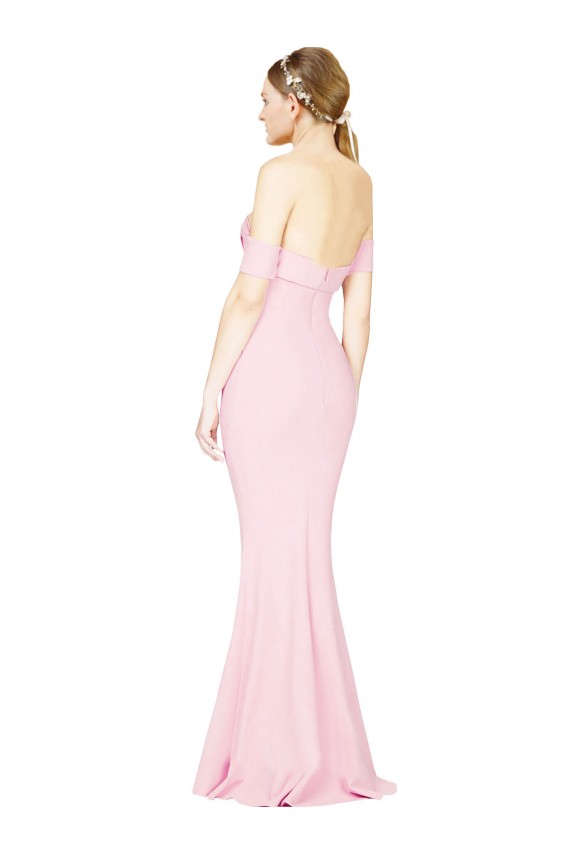 Low Back Pink A-Line Strapless Long Formal Evening Gown / Prom Dress / Bridesmaid Dress York