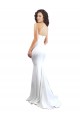 Low Back White Mermaid High Neck Long Formal Evening Gown / Prom Dress / Bridesmaid Dress York