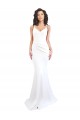 Low Back White Mermaid High Neck Long Black Tie Evening Gown / Prom Dress / Bridesmaid Dress York