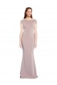 Tie Back Dusty Pink Mermaid Boat Neck Long Formal Evening Gown / Prom Dress / Bridesmaid Dress York