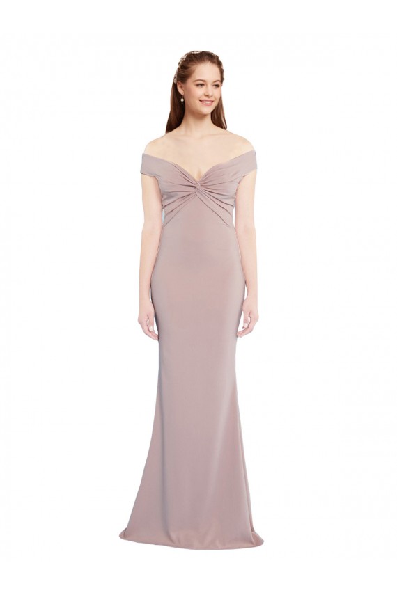 Keyhole Back Dusty Pink Mermaid V-Neck Long Formal Evening Gown / Prom Dress / Bridesmaid Dress York