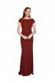 Keyhole Back Burgundy Mermaid Round Neck Long Formal Evening Gown / Prom Dress / Bridesmaid Dress York