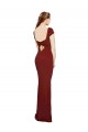 Keyhole Back Burgundy Mermaid Round Neck Long Formal Evening Gown / Prom Dress / Bridesmaid Dress York