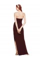 Burgundy Gold Sheath Strapless Long Formal Evening Gown / Prom Dress / Bridesmaid Dress York